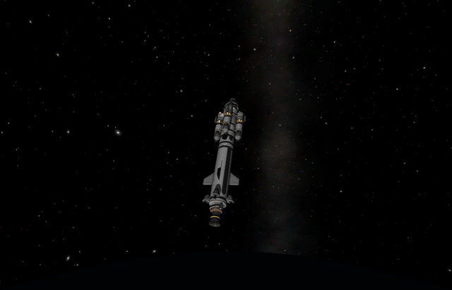 Kelphin II upper stage coasting after the initial boost phase