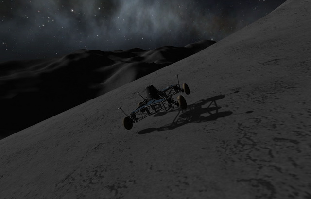 RC-0 Rover sailing over a slight hill