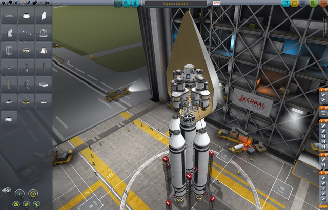 Keptune lander being loaded onto it's launch stack