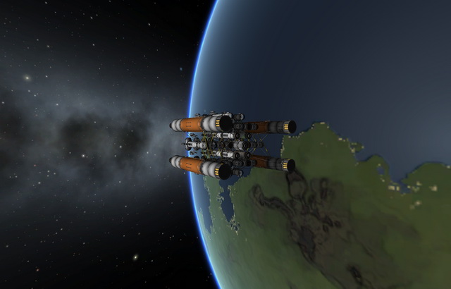 Kassie III-A in parking orbit above Kerbin